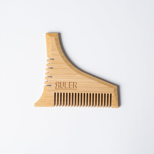 Mr Universe Beard Shaping Comb for symmetrical curved beard lines by Ruler