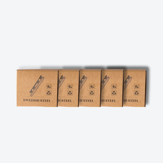 5 Packs of 2 stainless steel replacement razor blades for Ruler Precision Razor